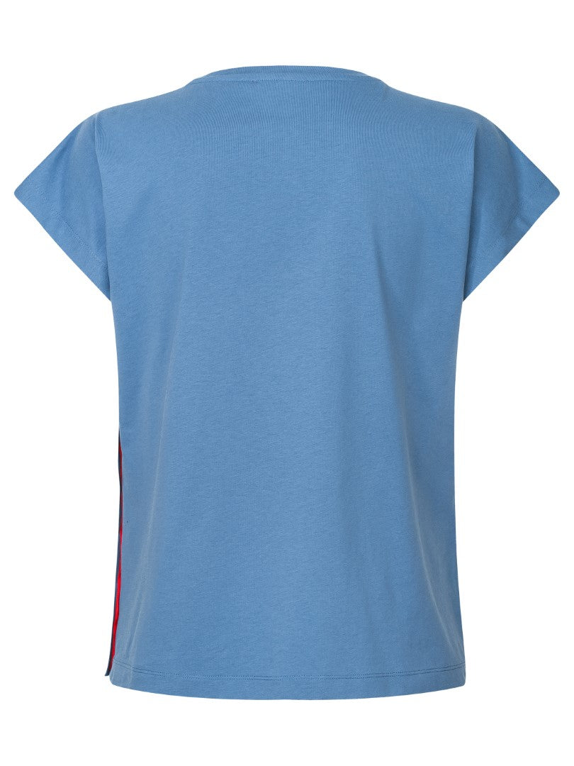 T-SHIRT MIT SCHULTER- UND SEITENÖFFNUNG LINKS FINIAN BLUE