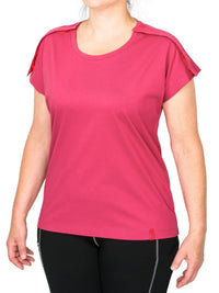 Das Damen T-Shirt Lene in der Farbe Fuchsia, einem Pinkton