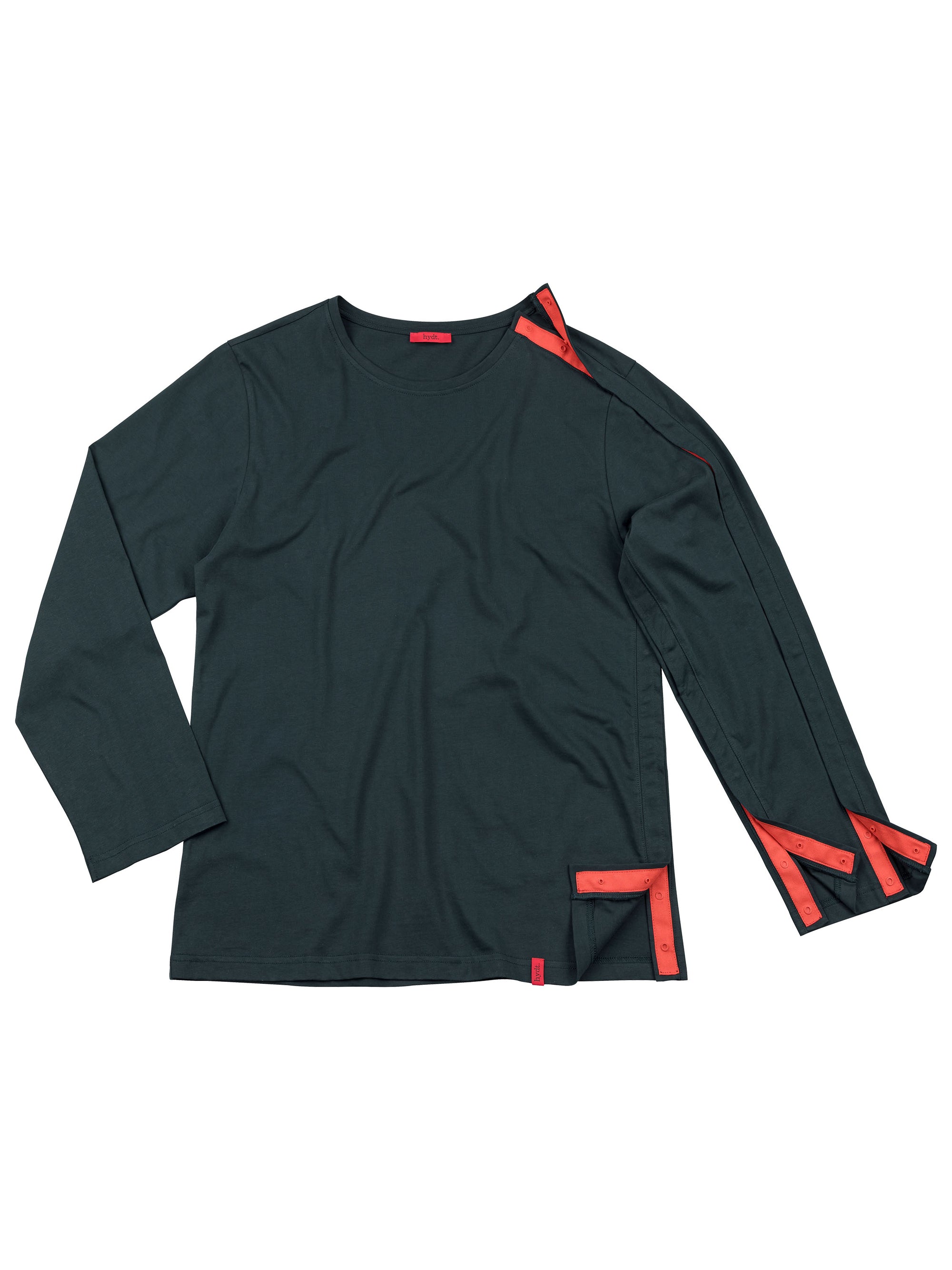 Damen Langarmshirt  mit Schulter- und Seitenöffnung (Pine Green)