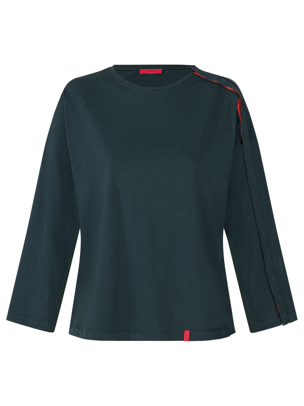 Damen Langarmshirt  mit Schulter- und Seitenöffnung (Pine Green)